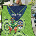Custom NRL Raiders NAIDOC Week Quilt Keep The Fire Burning Indigenous Art