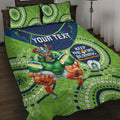 Custom NRL Raiders NAIDOC Week Quilt Bed Set Keep The Fire Burning Indigenous Art