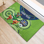 Custom NRL Raiders NAIDOC Week Rubber Doormat Keep The Fire Burning Indigenous Art