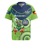 Custom NRL Raiders NAIDOC Week Rugby Jersey Keep The Fire Burning Indigenous Art