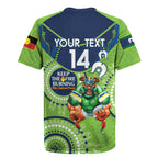 Custom NRL Raiders NAIDOC Week Rugby Jersey Keep The Fire Burning Indigenous Art