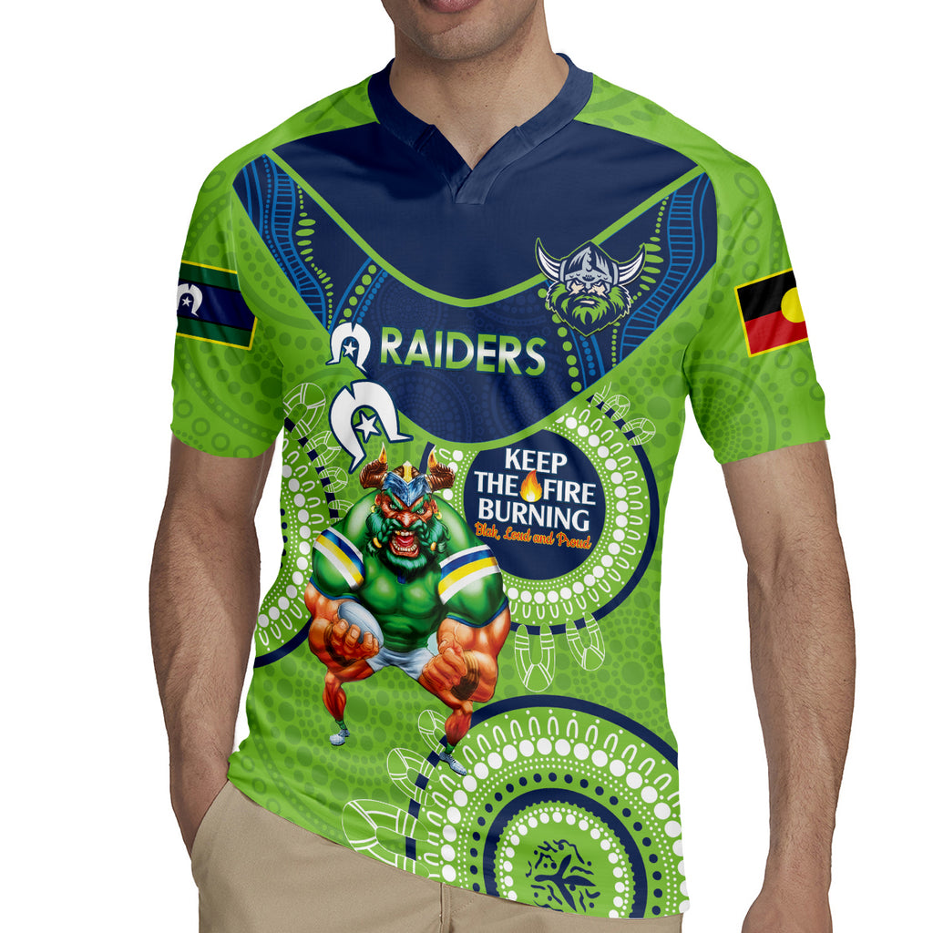 Custom NRL Raiders NAIDOC Week Rugby Jersey Keep The Fire Burning Indigenous Art