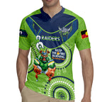 Custom NRL Raiders NAIDOC Week Rugby Jersey Keep The Fire Burning Indigenous Art