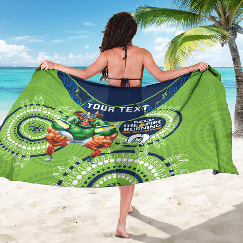 Custom NRL Raiders NAIDOC Week Sarong Keep The Fire Burning Indigenous Art