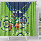 Custom NRL Raiders NAIDOC Week Shower Curtain Keep The Fire Burning Indigenous Art
