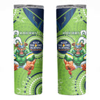 NRL Raiders NAIDOC Week Skinny Tumbler Keep The Fire Burning Indigenous Art