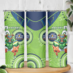 NRL Raiders NAIDOC Week Skinny Tumbler Keep The Fire Burning Indigenous Art