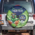 Custom NRL Raiders NAIDOC Week Spare Tire Cover Keep The Fire Burning Indigenous Art