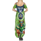 Custom NRL Raiders NAIDOC Week Summer Maxi Dress Keep The Fire Burning Indigenous Art