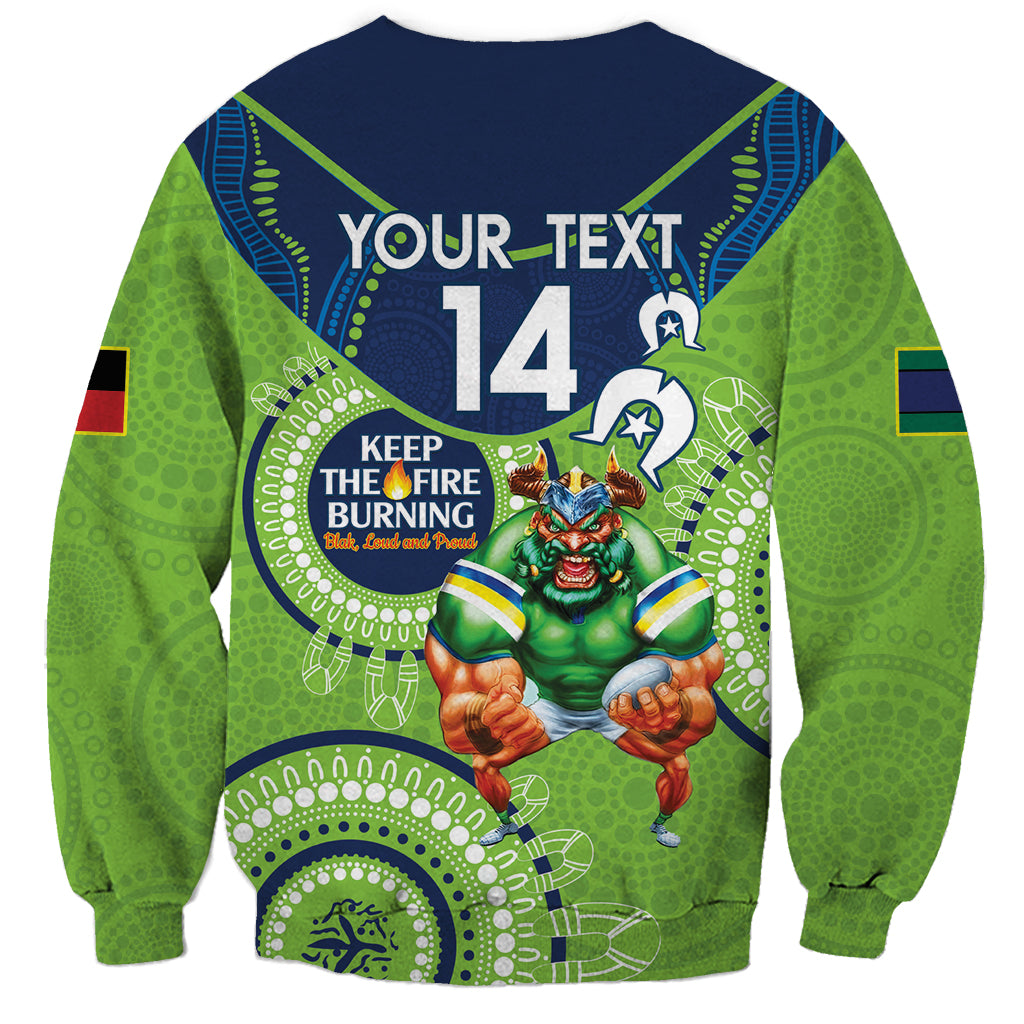 Custom NRL Raiders NAIDOC Week Sweatshirt Keep The Fire Burning Indigenous Art