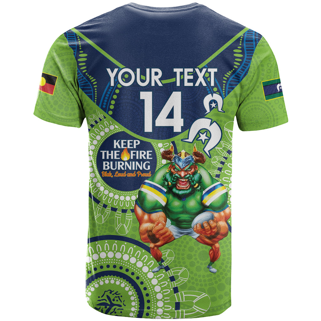 Custom NRL Raiders NAIDOC Week T Shirt Keep The Fire Burning Indigenous Art