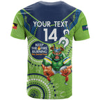 Custom NRL Raiders NAIDOC Week T Shirt Keep The Fire Burning Indigenous Art