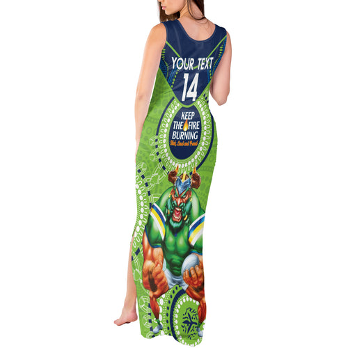 Custom NRL Raiders NAIDOC Week Tank Maxi Dress Keep The Fire Burning Indigenous Art