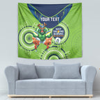 Custom NRL Raiders NAIDOC Week Tapestry Keep The Fire Burning Indigenous Art