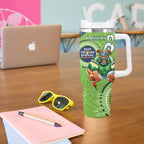 NRL Raiders NAIDOC Week Tumbler With Handle Keep The Fire Burning Indigenous Art