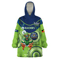 Custom NRL Raiders NAIDOC Week Wearable Blanket Hoodie Keep The Fire Burning Indigenous Art