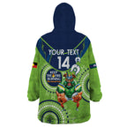 Custom NRL Raiders NAIDOC Week Wearable Blanket Hoodie Keep The Fire Burning Indigenous Art