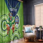 Custom NRL Raiders NAIDOC Week Window Curtain Keep The Fire Burning Indigenous Art