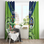 Custom NRL Raiders NAIDOC Week Window Curtain Keep The Fire Burning Indigenous Art