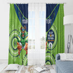 Custom NRL Raiders NAIDOC Week Window Curtain Keep The Fire Burning Indigenous Art