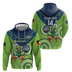 Custom NRL Raiders NAIDOC Week Zip Hoodie Keep The Fire Burning Indigenous Art
