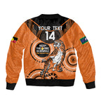 Custom NRL Tigers NAIDOC Week Bomber Jacket Keep The Fire Burning Indigenous Art