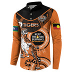 Custom NRL Tigers NAIDOC Week Button Sweatshirt Keep The Fire Burning Indigenous Art