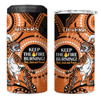 NRL Tigers NAIDOC Week 4 in 1 Can Cooler Tumbler Keep The Fire Burning Indigenous Art