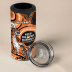 NRL Tigers NAIDOC Week 4 in 1 Can Cooler Tumbler Keep The Fire Burning Indigenous Art