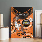 Custom NRL Tigers NAIDOC Week Canvas Wall Art Keep The Fire Burning Indigenous Art