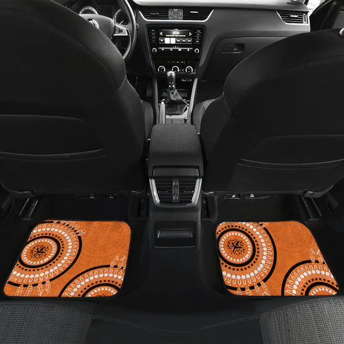 Custom NRL Tigers NAIDOC Week Car Mats Keep The Fire Burning Indigenous Art