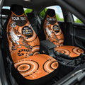 Custom NRL Tigers NAIDOC Week Car Seat Cover Keep The Fire Burning Indigenous Art