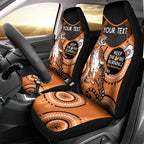 Custom NRL Tigers NAIDOC Week Car Seat Cover Keep The Fire Burning Indigenous Art