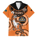 Custom NRL Tigers NAIDOC Week Family Matching Mermaid Dress and Hawaiian Shirt Keep The Fire Burning Indigenous Art