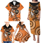Custom NRL Tigers NAIDOC Week Family Matching Puletasi and Hawaiian Shirt Keep The Fire Burning Indigenous Art