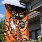 Custom NRL Tigers NAIDOC Week Garden Flag Keep The Fire Burning Indigenous Art