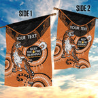 Custom NRL Tigers NAIDOC Week Garden Flag Keep The Fire Burning Indigenous Art