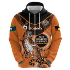 Custom NRL Tigers NAIDOC Week Hoodie Keep The Fire Burning Indigenous Art