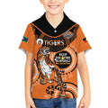 Custom NRL Tigers NAIDOC Week Kid Hawaiian Shirt Keep The Fire Burning Indigenous Art