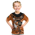 Custom NRL Tigers NAIDOC Week Kid T Shirt Keep The Fire Burning Indigenous Art
