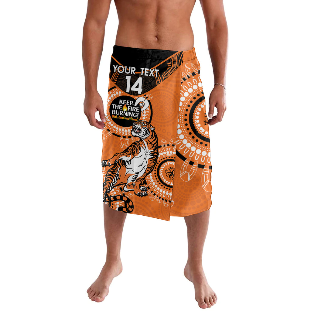 Custom NRL Tigers NAIDOC Week Lavalava Keep The Fire Burning Indigenous Art