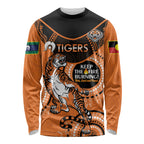 Custom NRL Tigers NAIDOC Week Long Sleeve Shirt Keep The Fire Burning Indigenous Art
