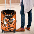 Custom NRL Tigers NAIDOC Week Luggage Cover Keep The Fire Burning Indigenous Art