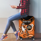 Custom NRL Tigers NAIDOC Week Luggage Cover Keep The Fire Burning Indigenous Art