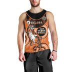 Custom NRL Tigers NAIDOC Week Men Tank Top Keep The Fire Burning Indigenous Art
