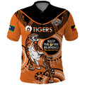 Custom NRL Tigers NAIDOC Week Polo Shirt Keep The Fire Burning Indigenous Art