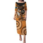 Custom NRL Tigers NAIDOC Week Puletasi Keep The Fire Burning Indigenous Art