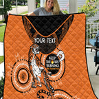 Custom NRL Tigers NAIDOC Week Quilt Keep The Fire Burning Indigenous Art