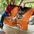 Custom NRL Tigers NAIDOC Week Quilt Keep The Fire Burning Indigenous Art