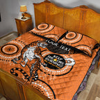 Custom NRL Tigers NAIDOC Week Quilt Bed Set Keep The Fire Burning Indigenous Art